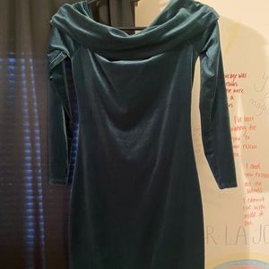 Forever 21 Green Velvet Cocktail Dress